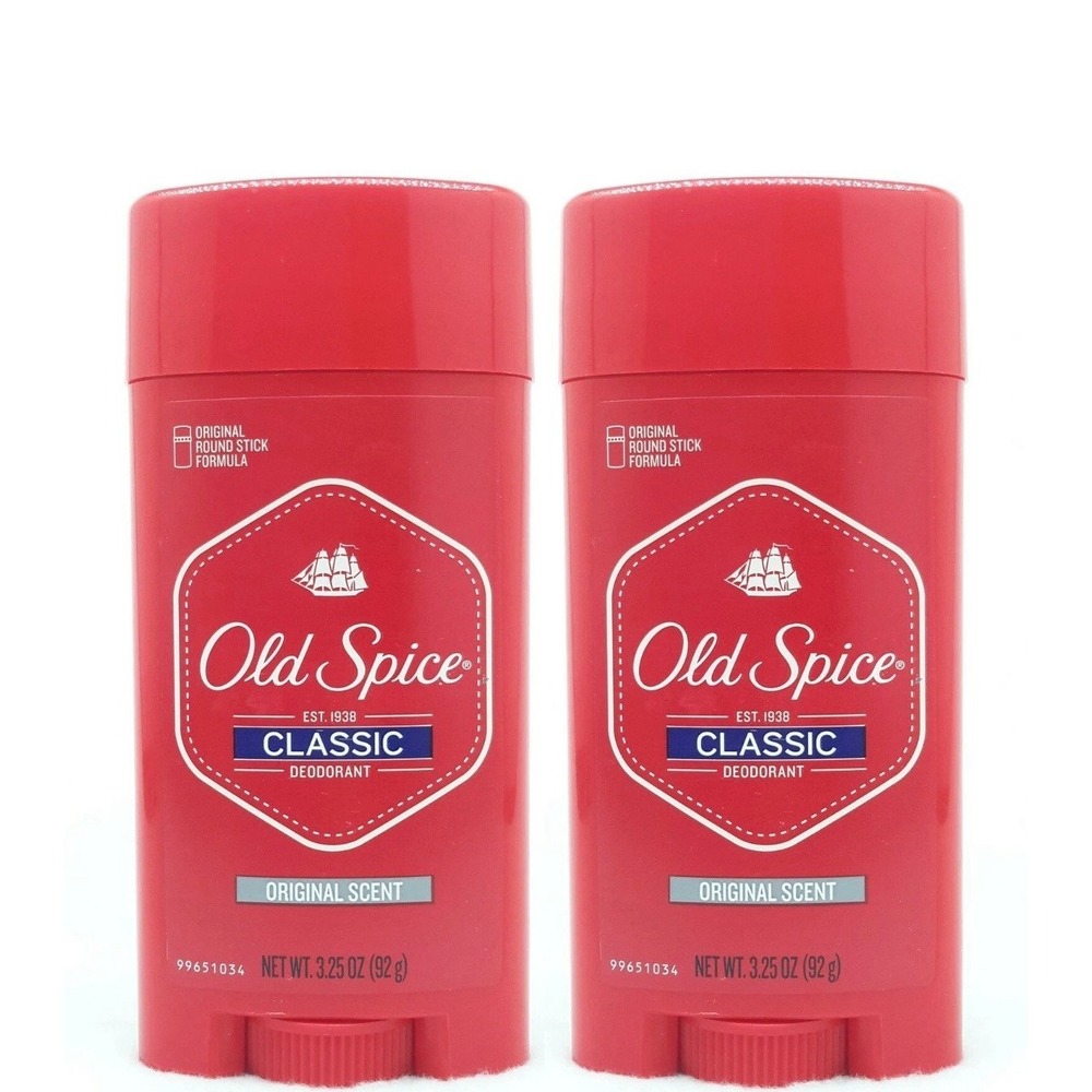 2 Old Spice CLASSIC ORIGINAL SCENT Deodorant Solid Men 3.25‎ oz